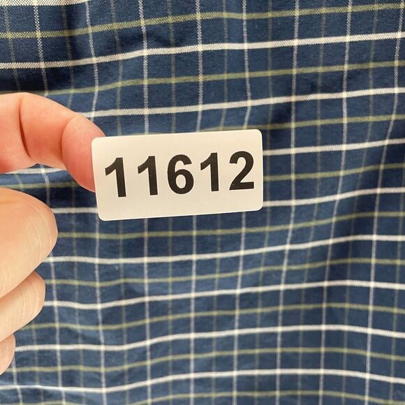 J Crew Shirt Mens Large Blue Plaid Flex Oxford Chambray Button Up Preppy Adult - Picture 11 of 11